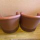 Paire de fauteuils crapaud de couleur rose