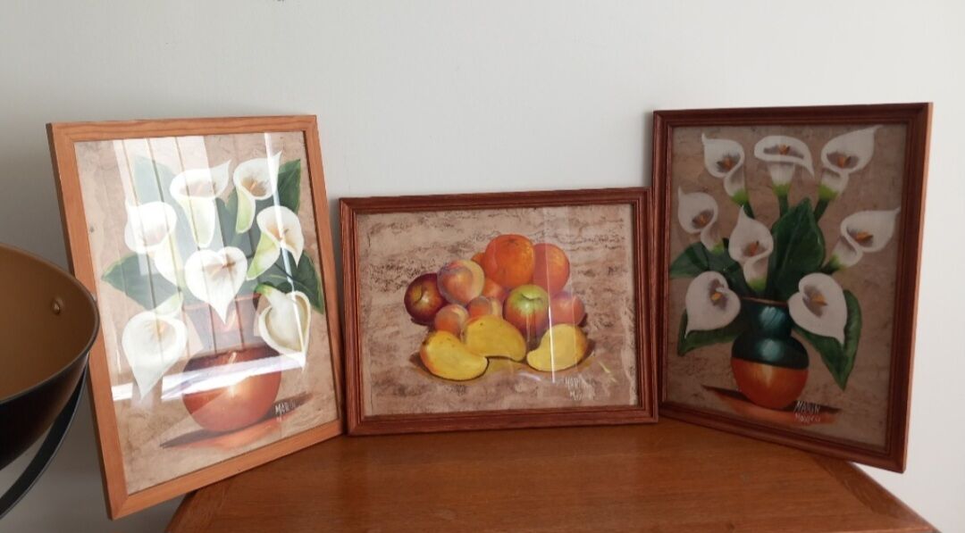 Triptych of Amate Art Marin Mexico