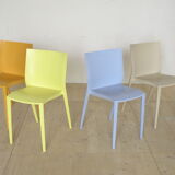 Suite of 4 colorful chairs by Philippe Starck for XO France