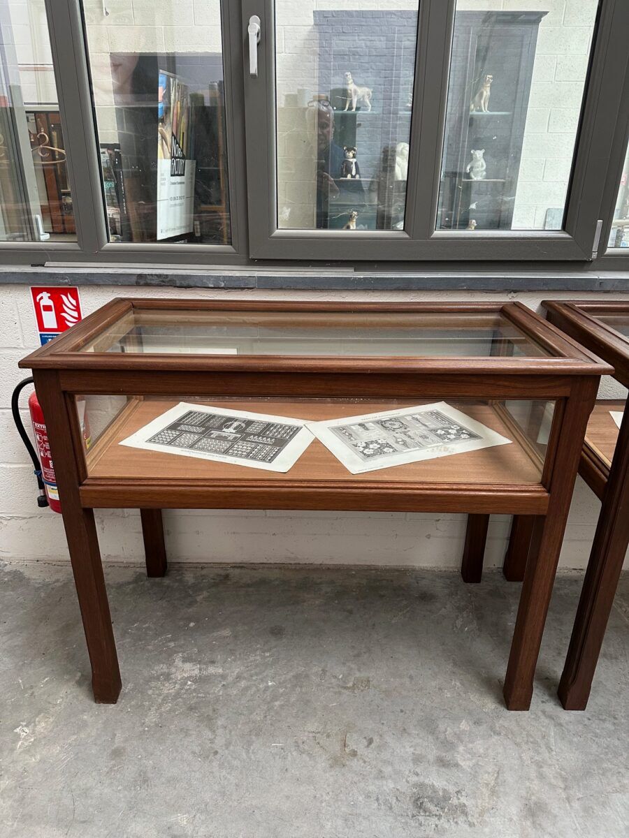 Pair of mahogany display cabinets from the 1960s