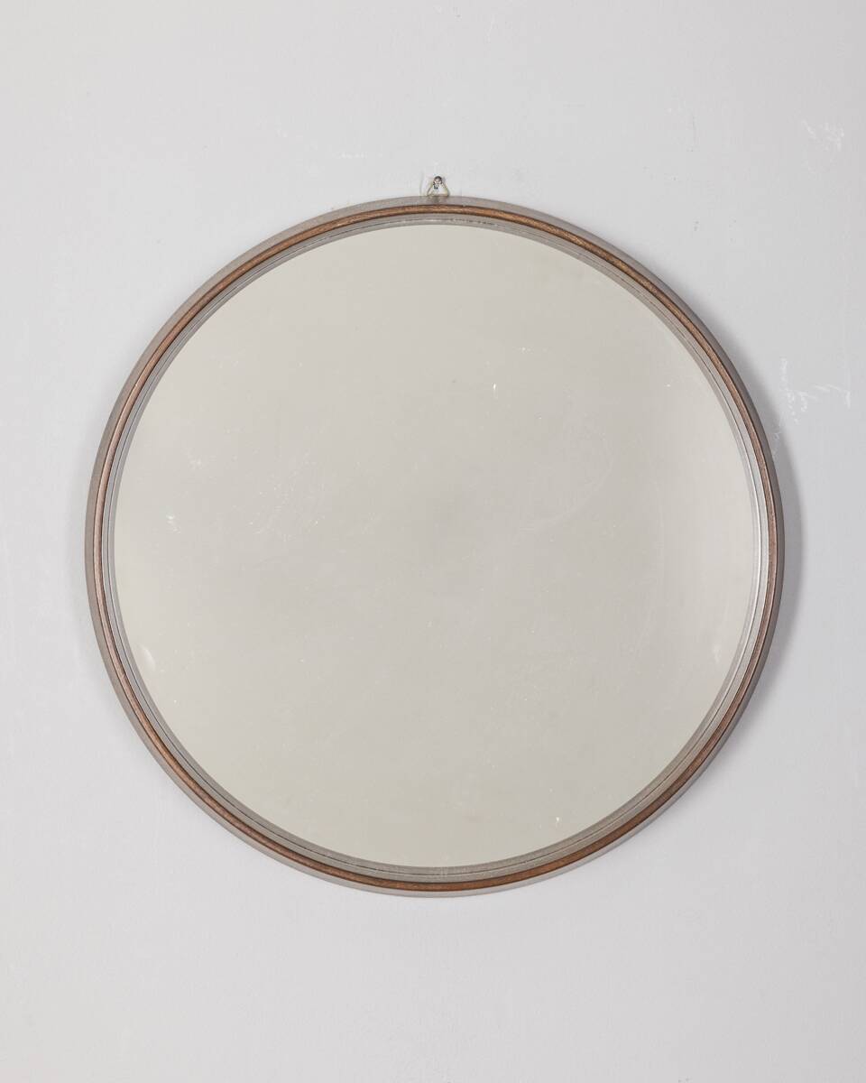 Italian design 1960s vintage Teak wood wall mirror