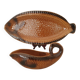 Sarreguemines / Large serving platter and matching fish-shaped sauce boat