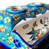 Longwy enamel inkwell