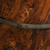 Primitive stump seat in pine, hand-carved, modern Swedish, Wabi Sabi, 1900s.