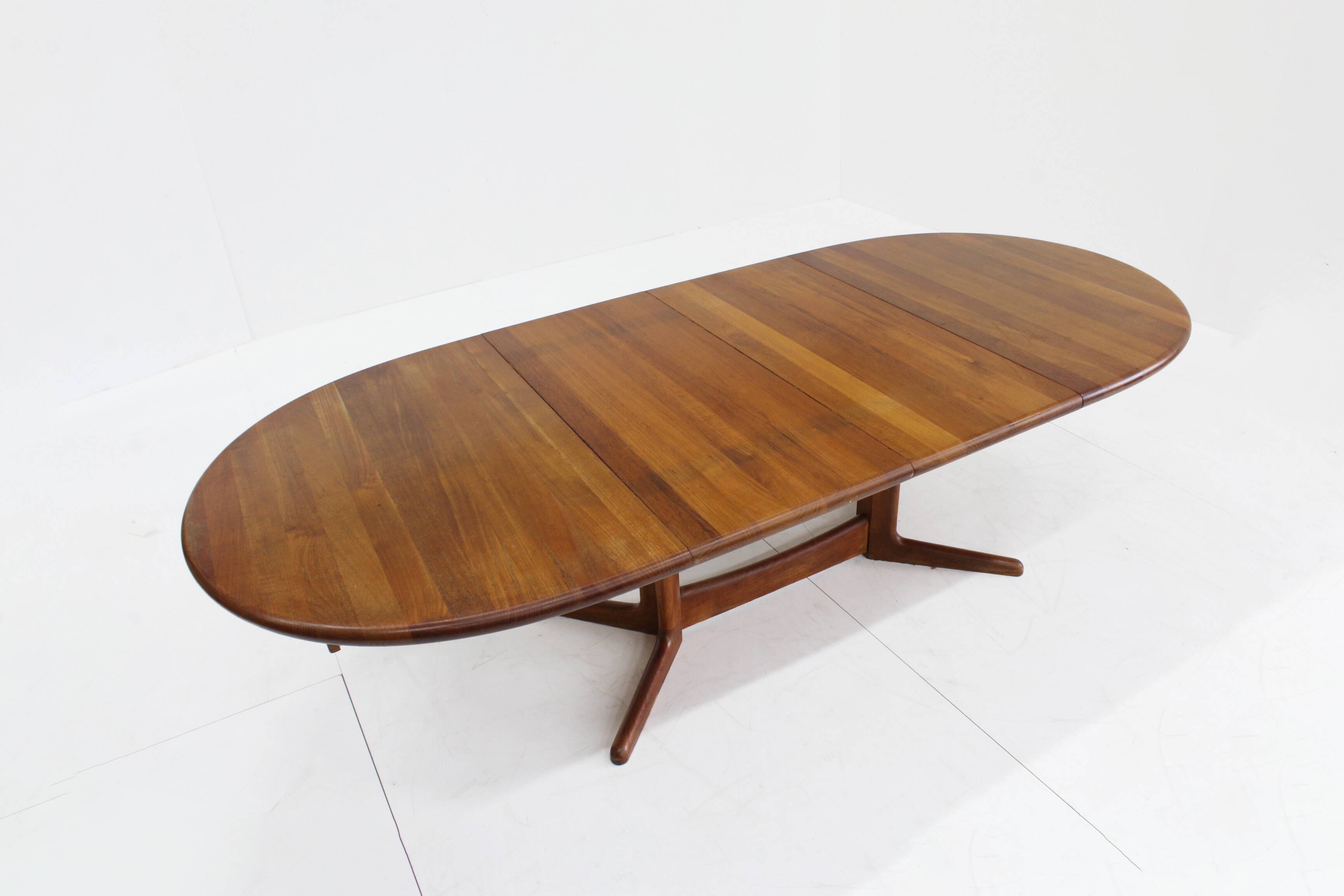 Vintage Danish oval  dining table 1960s