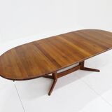 Vintage Danish oval  dining table 1960s