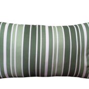 Sage green striped cushion cover
