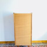 Chest of drawers vintage wood and wicker feet compass