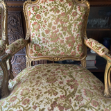 Pair of Louis XV style armchairs