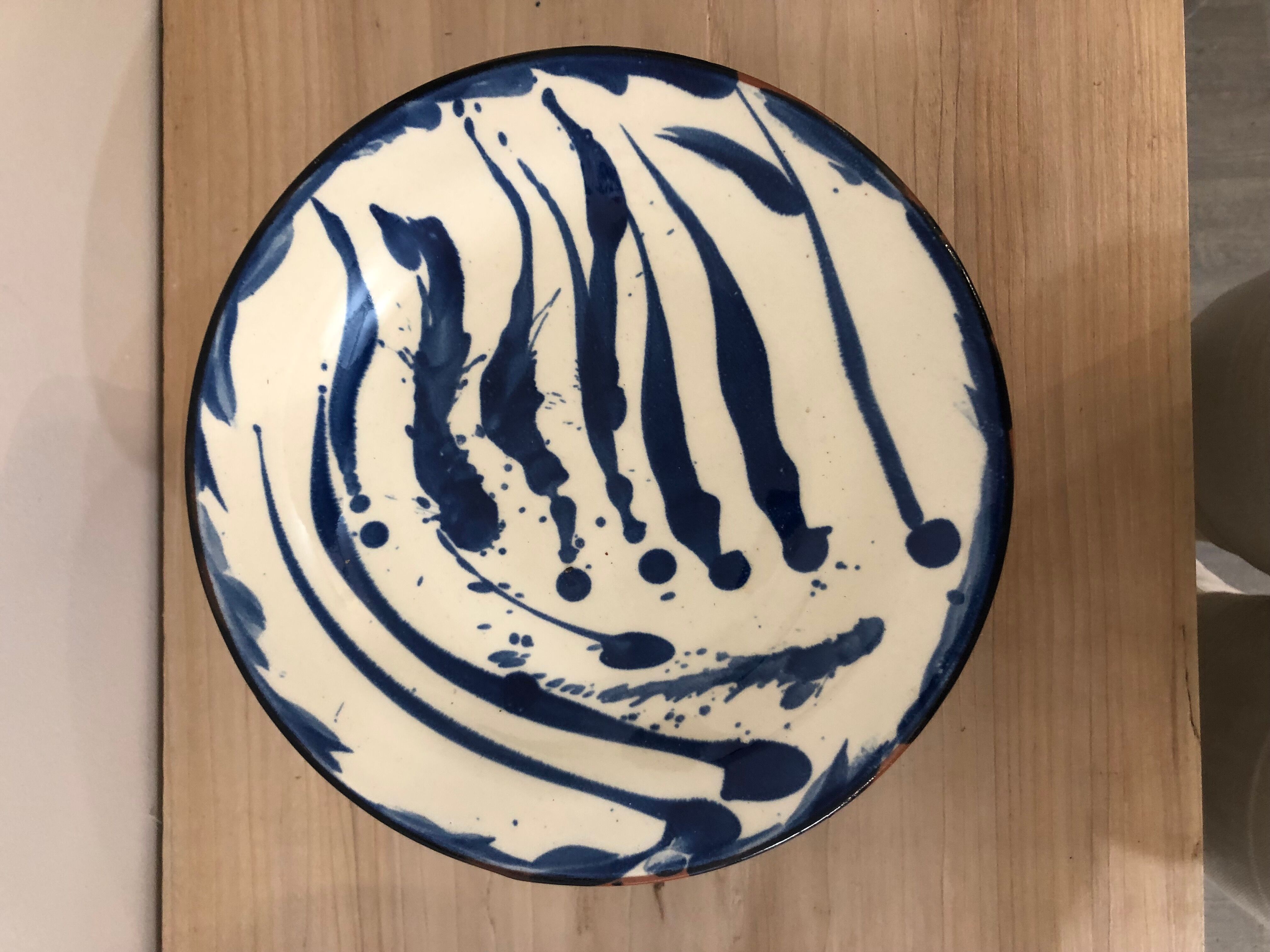 Assiette bleu style vaisselle Espagnole