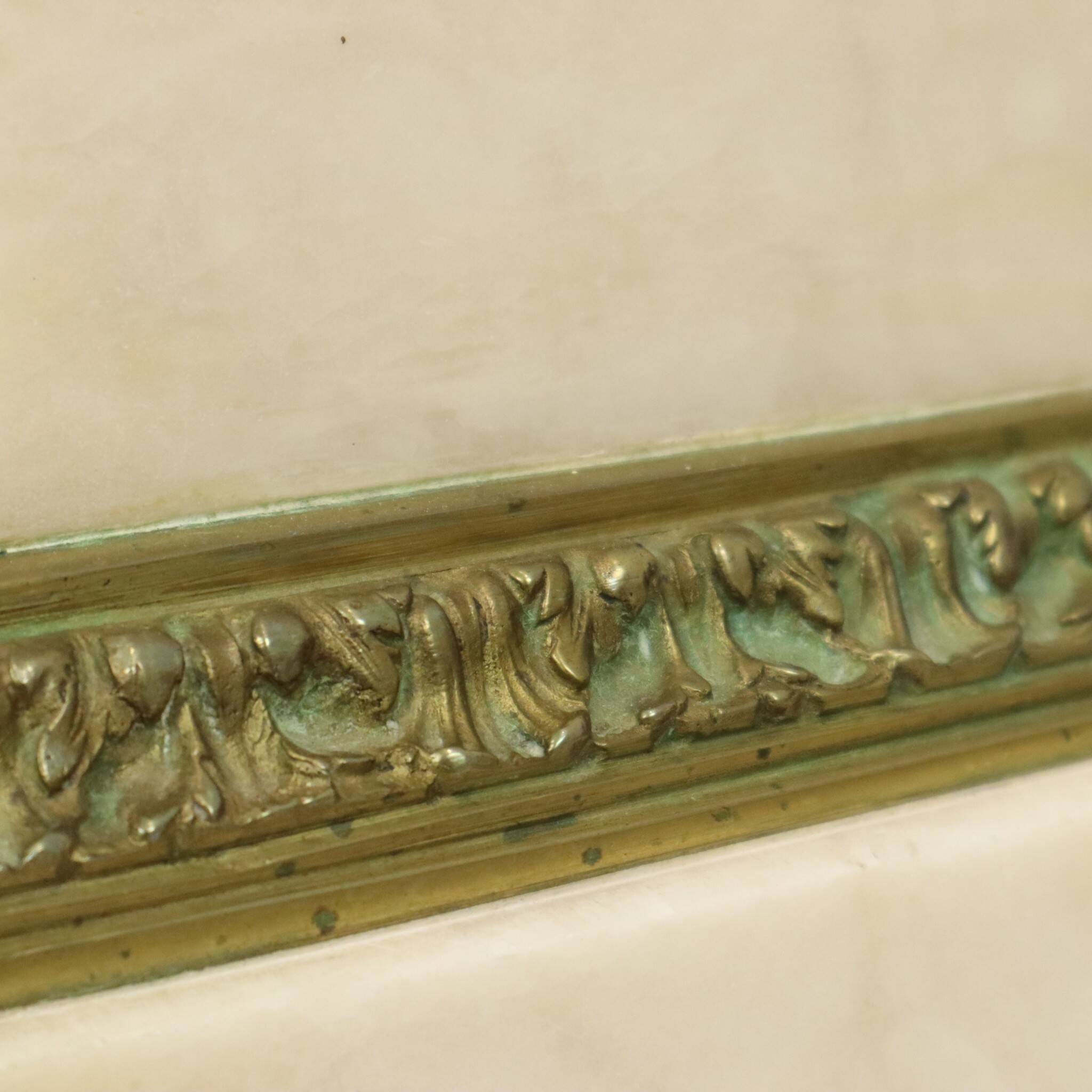 Antique Column Pedestal Onyx Marble and Bronze 19th Century 115cm