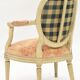 Fauteuil bergère de style Louis XVI