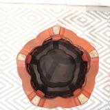 Stool Chinese pedestal table old red lacquer