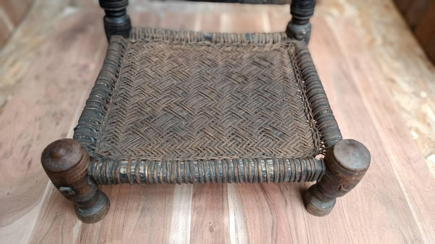 Traditional 19th-century tribal chair from the Swat Valley, North Pakistan