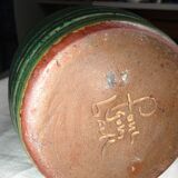 Pitcher stoneware 70, signed Fontgombault, Abbey of Fontgombault