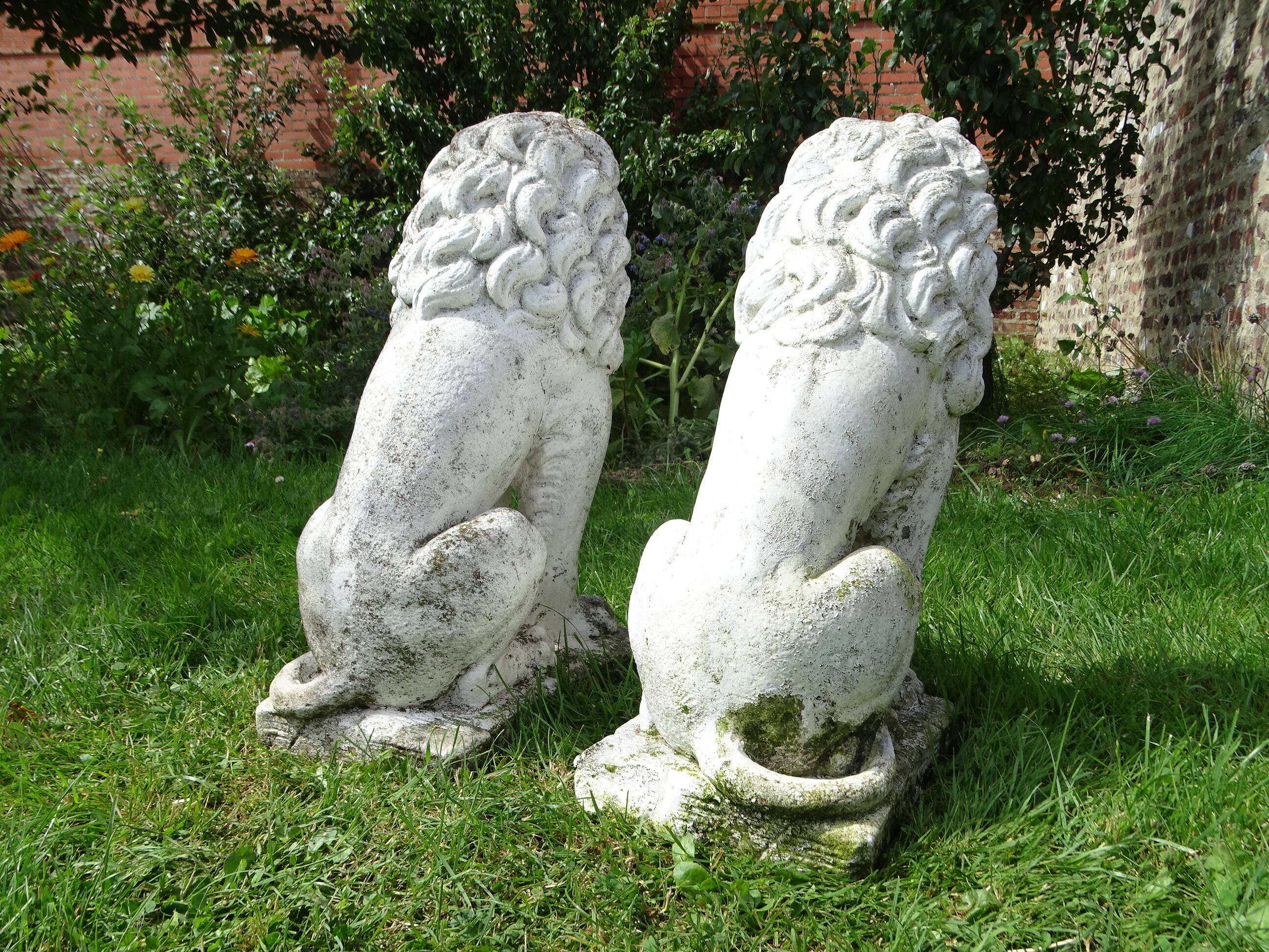 Pair of stone lions