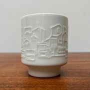 Vintage Mug Vase in German Porcelain with Architectural Patterns by Hans Achtziger for Hutschenreuther