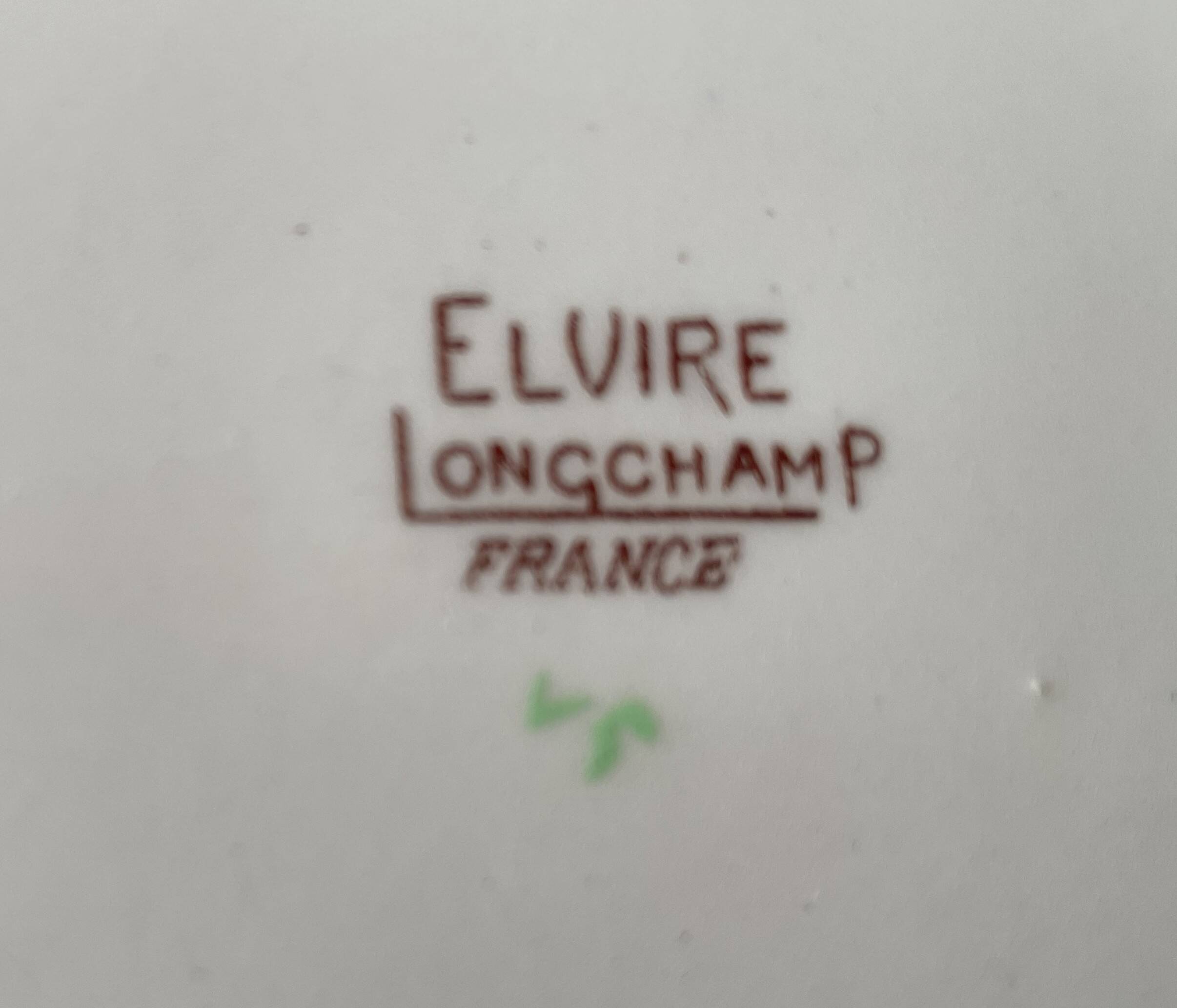 6 antique semi-deep plates in Longchamp earthenware.