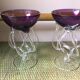 Paire de coupes en verre