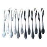 Box of 12 silver-plated metal snail forks Ravinet d'Enfert