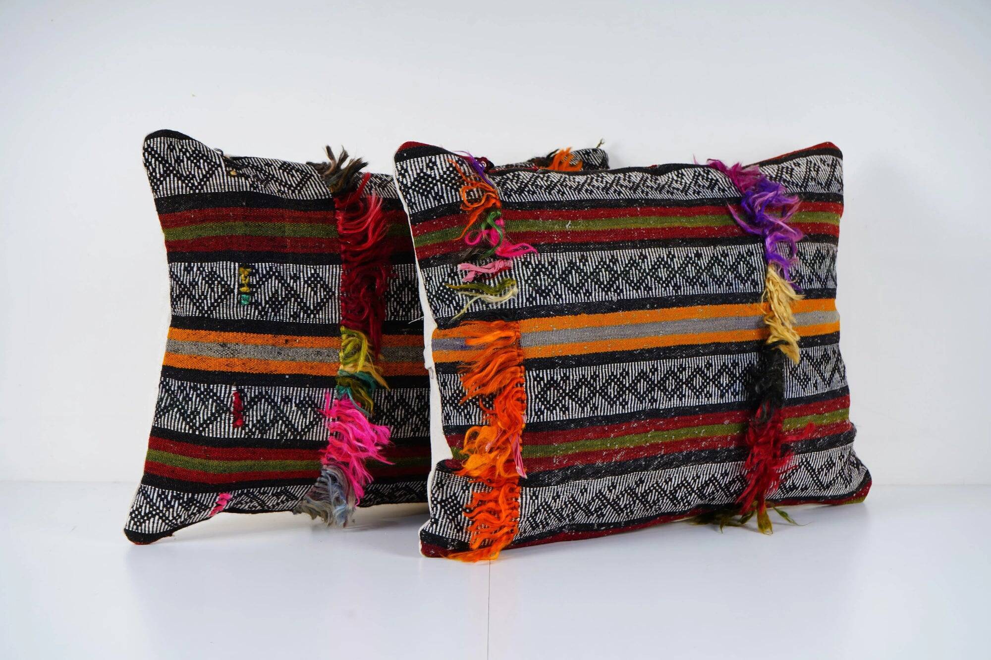 Set of 2 vintage Turkish cushion covers 46x61 cm
