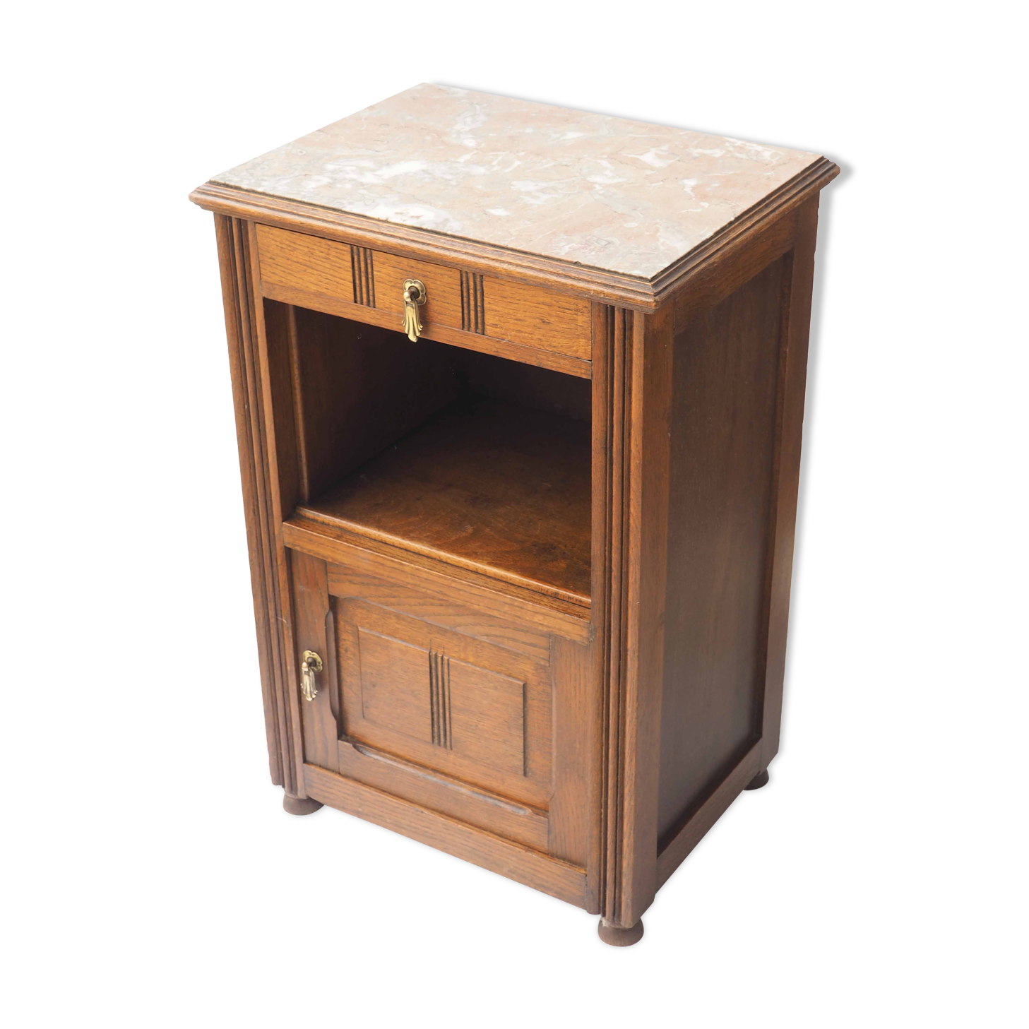 Old pink marble bedside