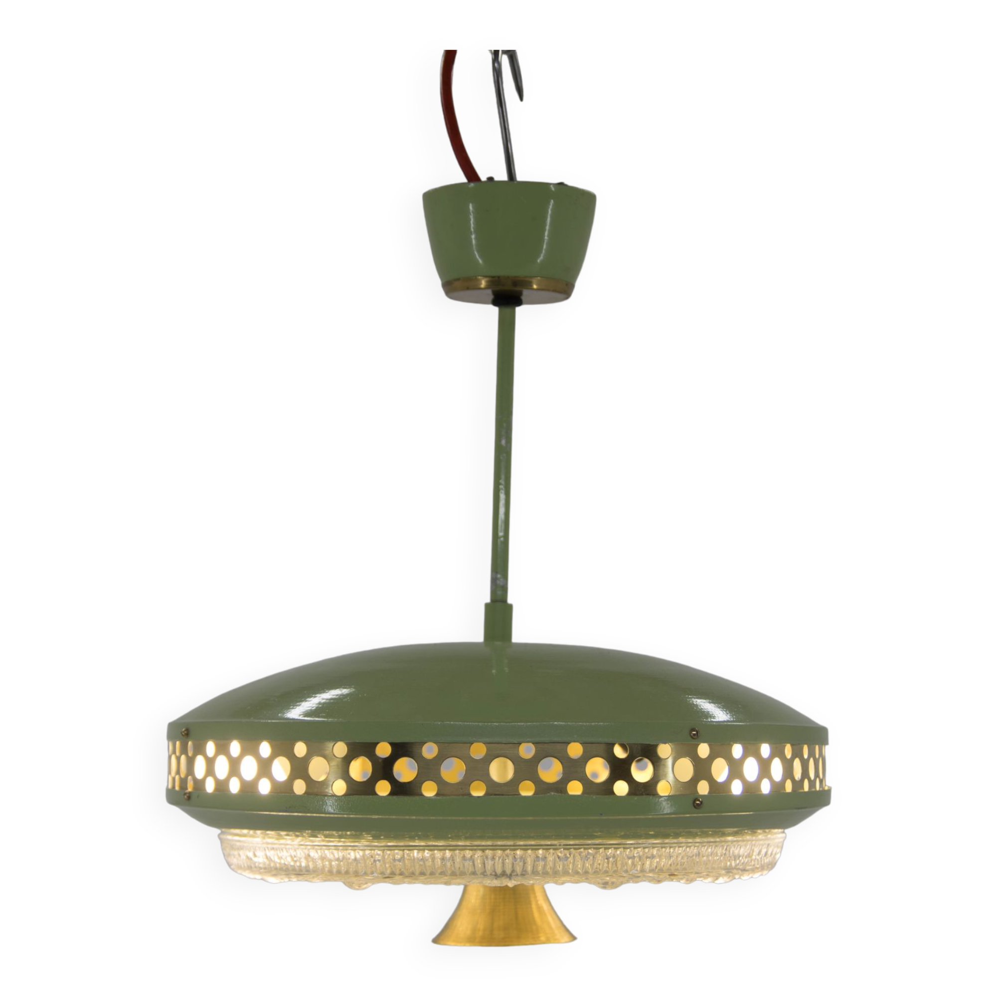 Space Age Metal Pendant by LUDIB Bratislava, Czechoslovakia, 1960s