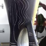 Michel BARBIER (1931-2005) in Vallauris PITCHER with wide cupped neck, baluster body with handle