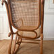 Curved wooden rocking chair