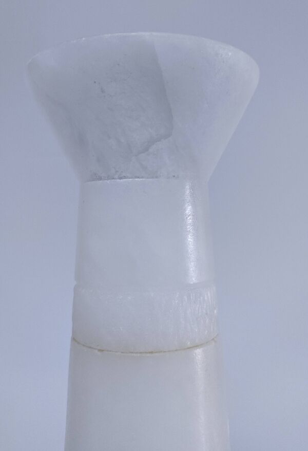 haut vase albâtre xl h. 40,5 cm vintage