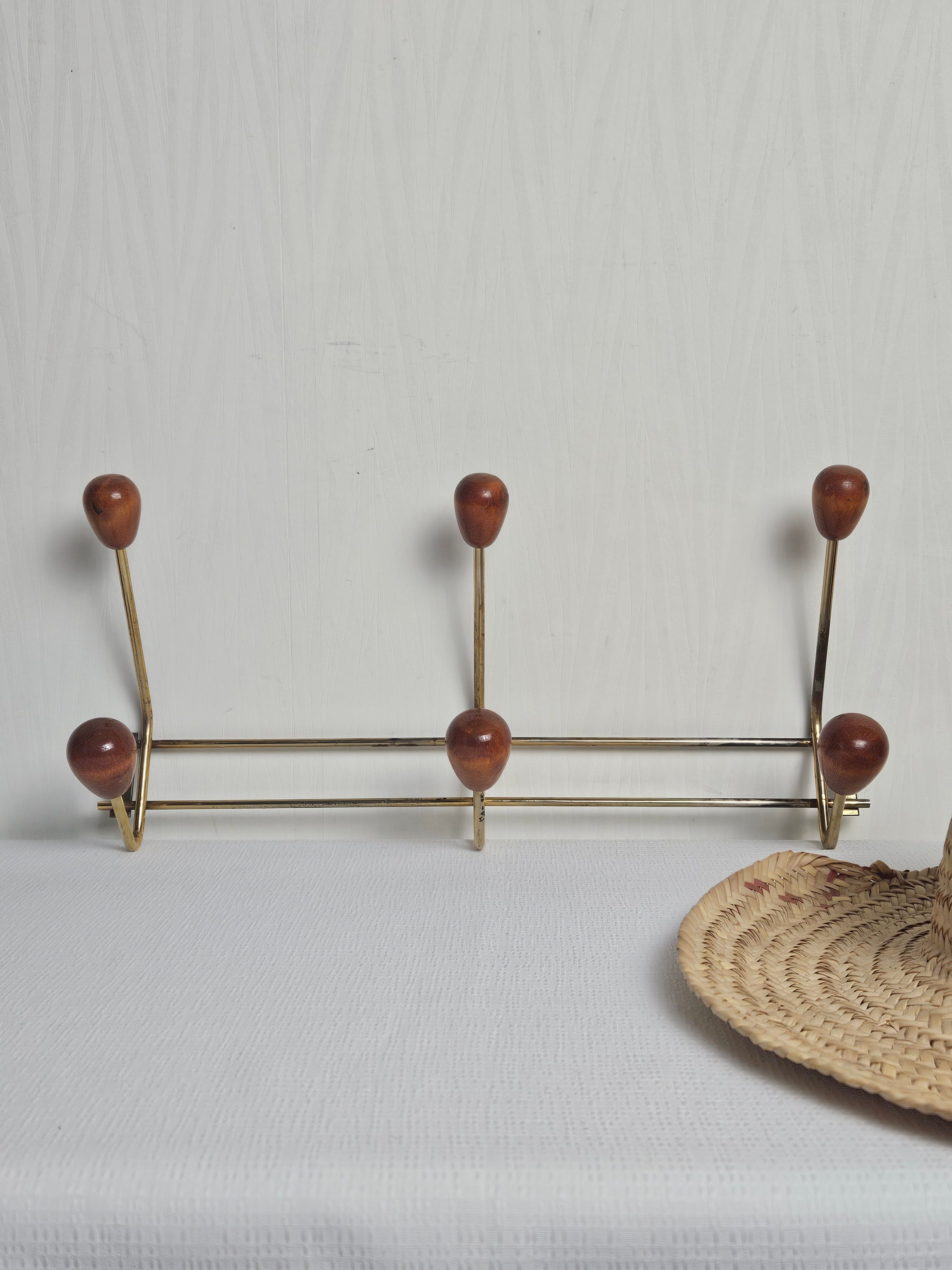 Vintage wall coat rack