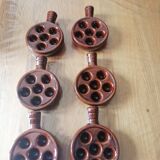 6 vintage snail pans