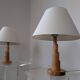 Pair of pine lamps, 1980s