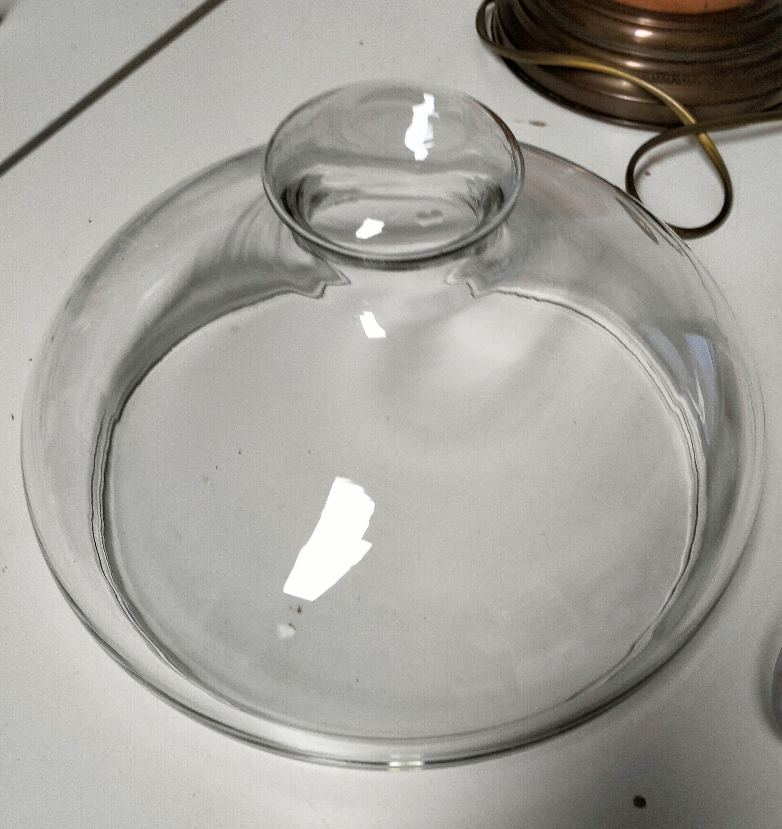 Old glass globe lamp, vintage