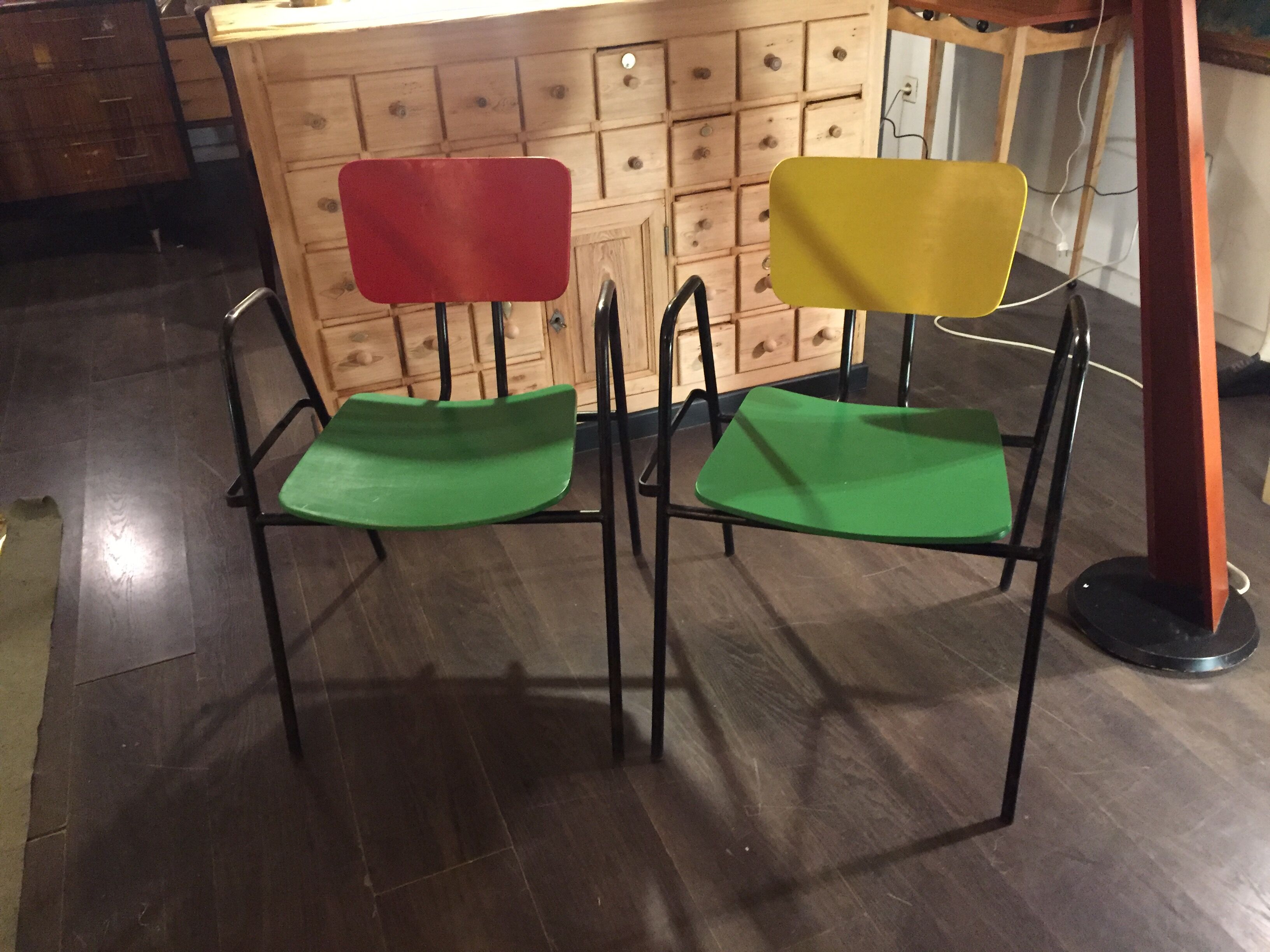 Pair Stella armchairs