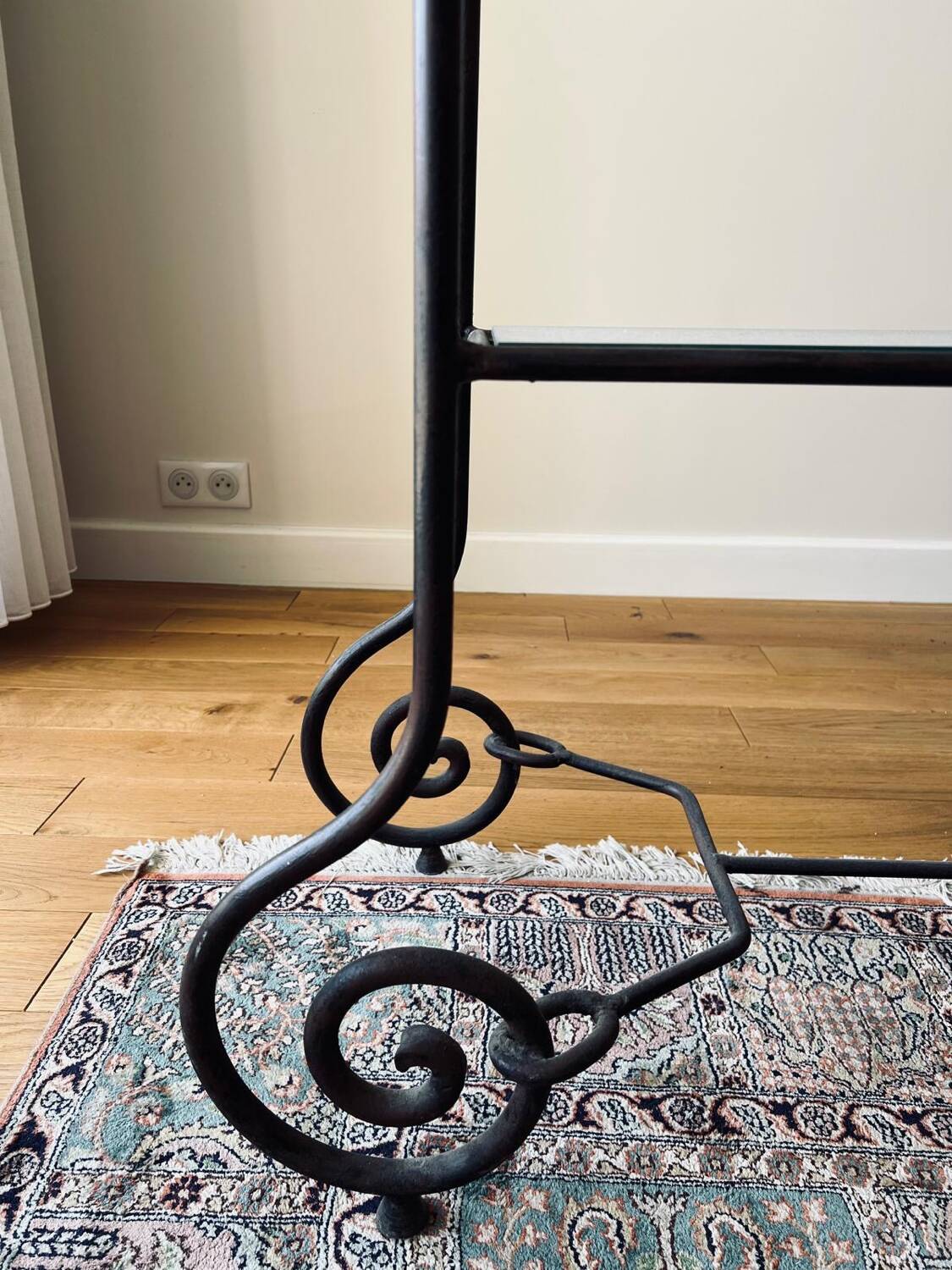 Wrought iron side table