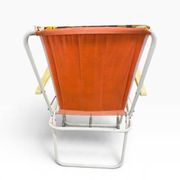 Chaise de plage/camping pliante orange vintage