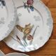 6 large flat plates in polychrome iron earth model "Iris" Choisy-le-Roi