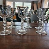 Glasses in Bordeaux Saint Louis No. 4 "Bubbles"