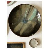 Large enamelled ceramic dish/tray signed P&M Walter 1970