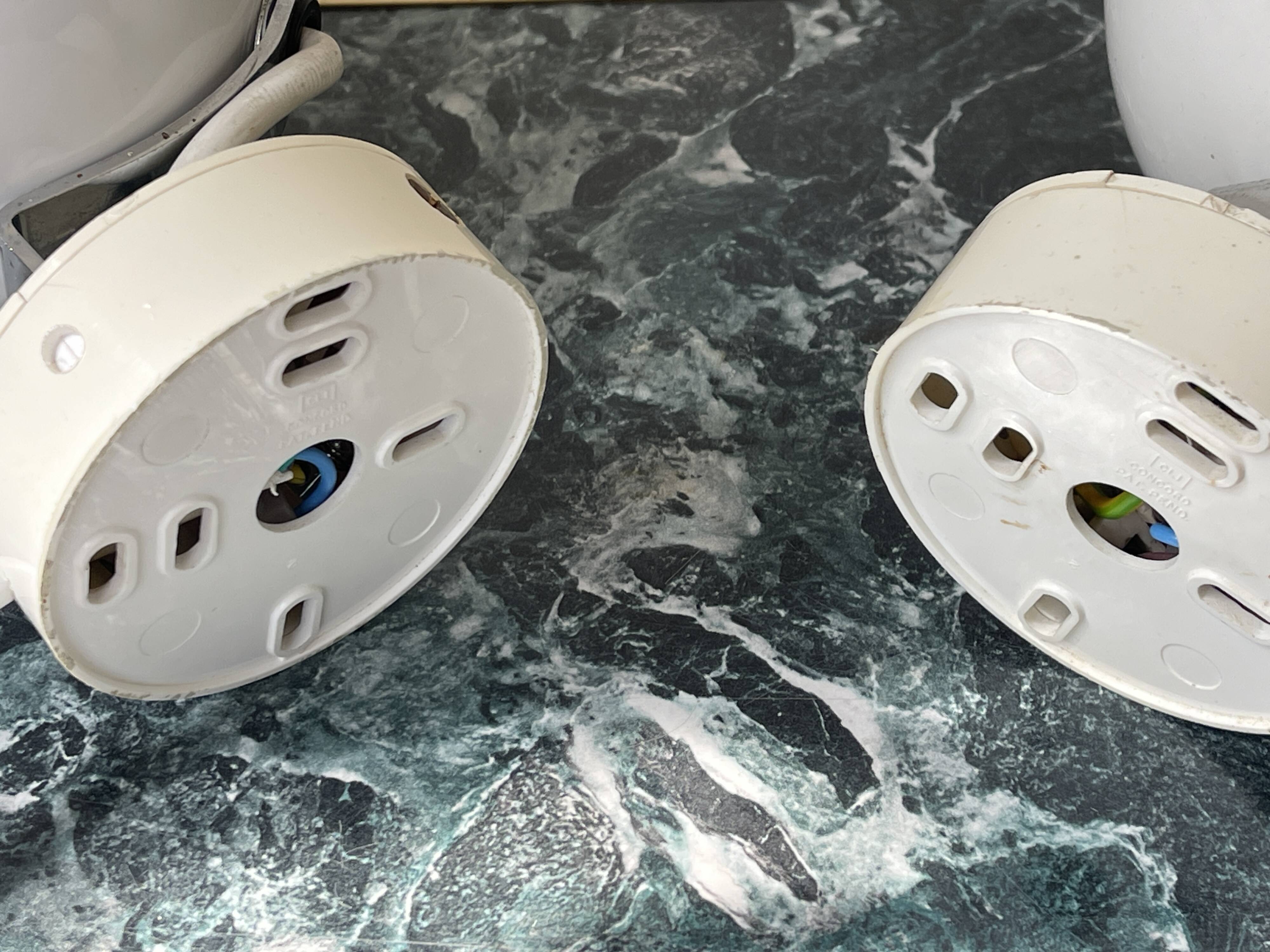 Pair of 1960s eyeball wall lights