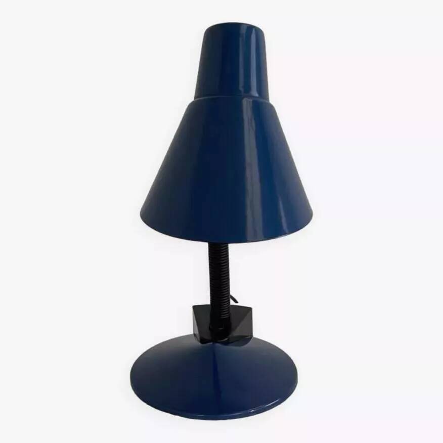 90s blue industrial desk lamp