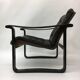 Mid-century design OY BJ Dahlqvist AB Dark Brown Leather safari lounge chai