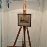 Floor lamp diy painter's easel transformed into a floor lamp