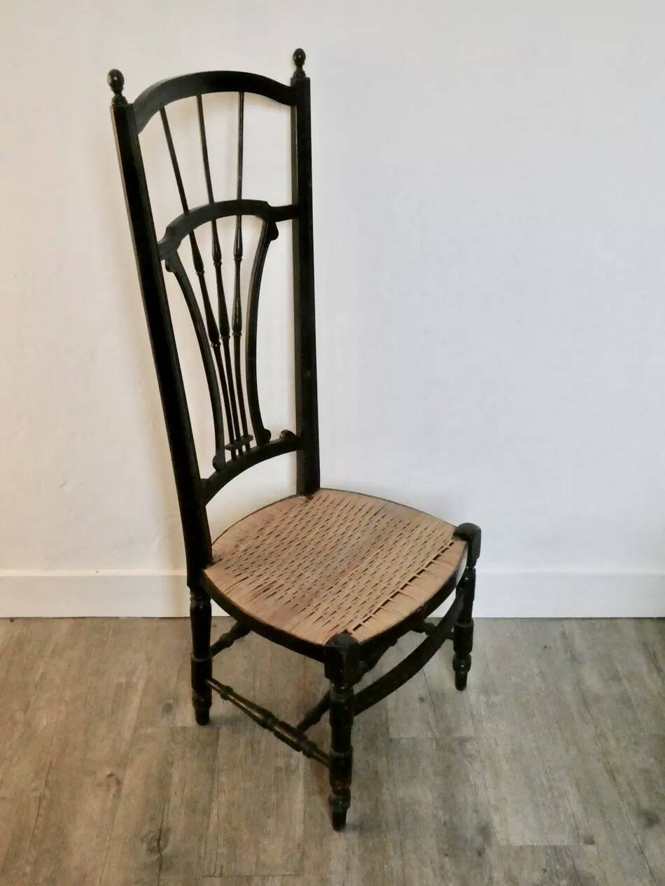 Provençal nursing chair with caned seat, around 1900
