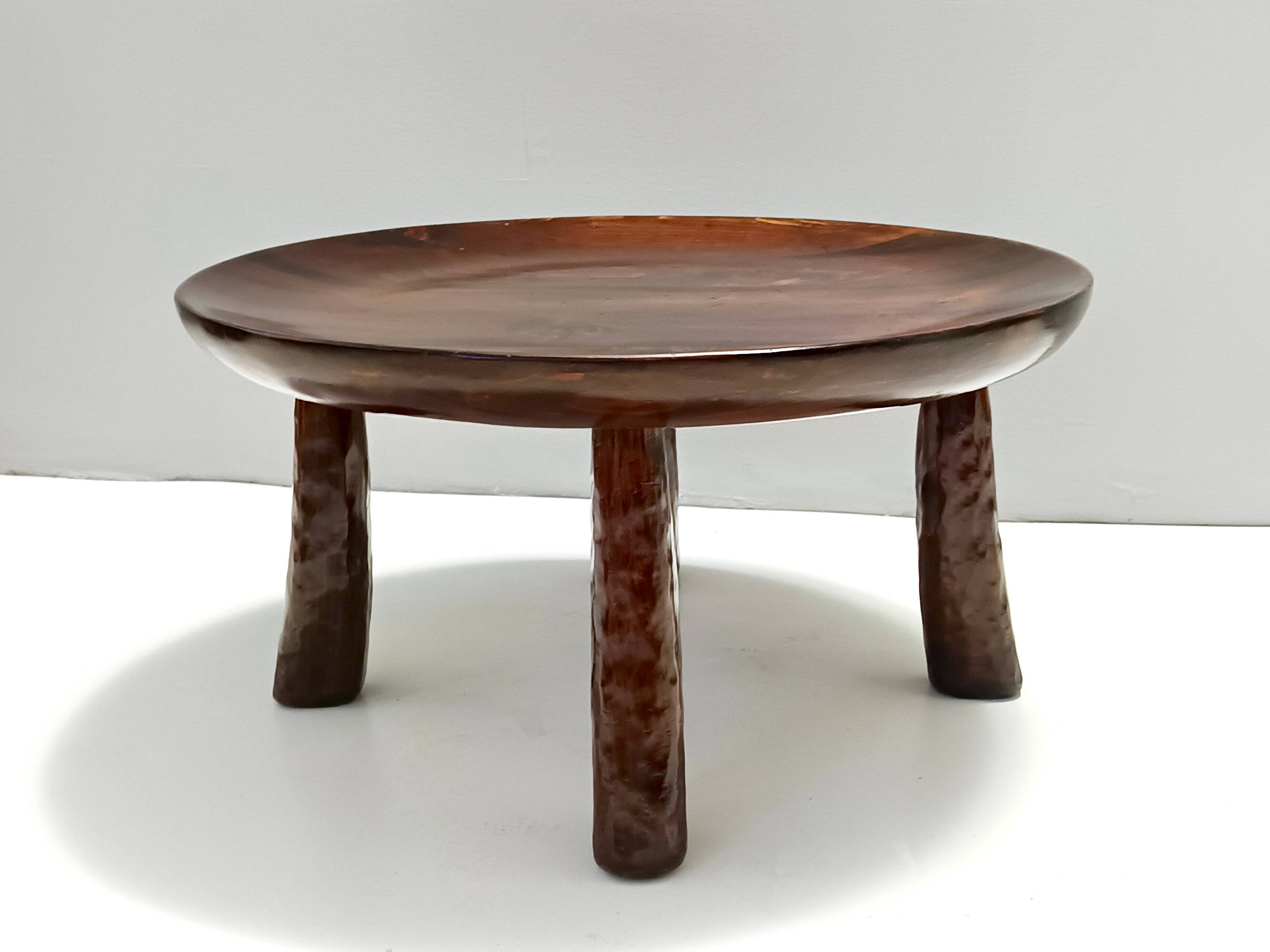 Brutalist Round Beech Coffee Table