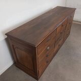 Banque de magasin à tiroirs en chêne