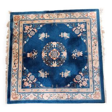 Art Deco Wool Handmade Rug Large 1920s with Bats