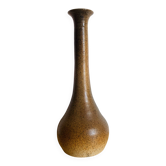 Vintage speckled brown stoneware soliflore vase – 1960s/70s