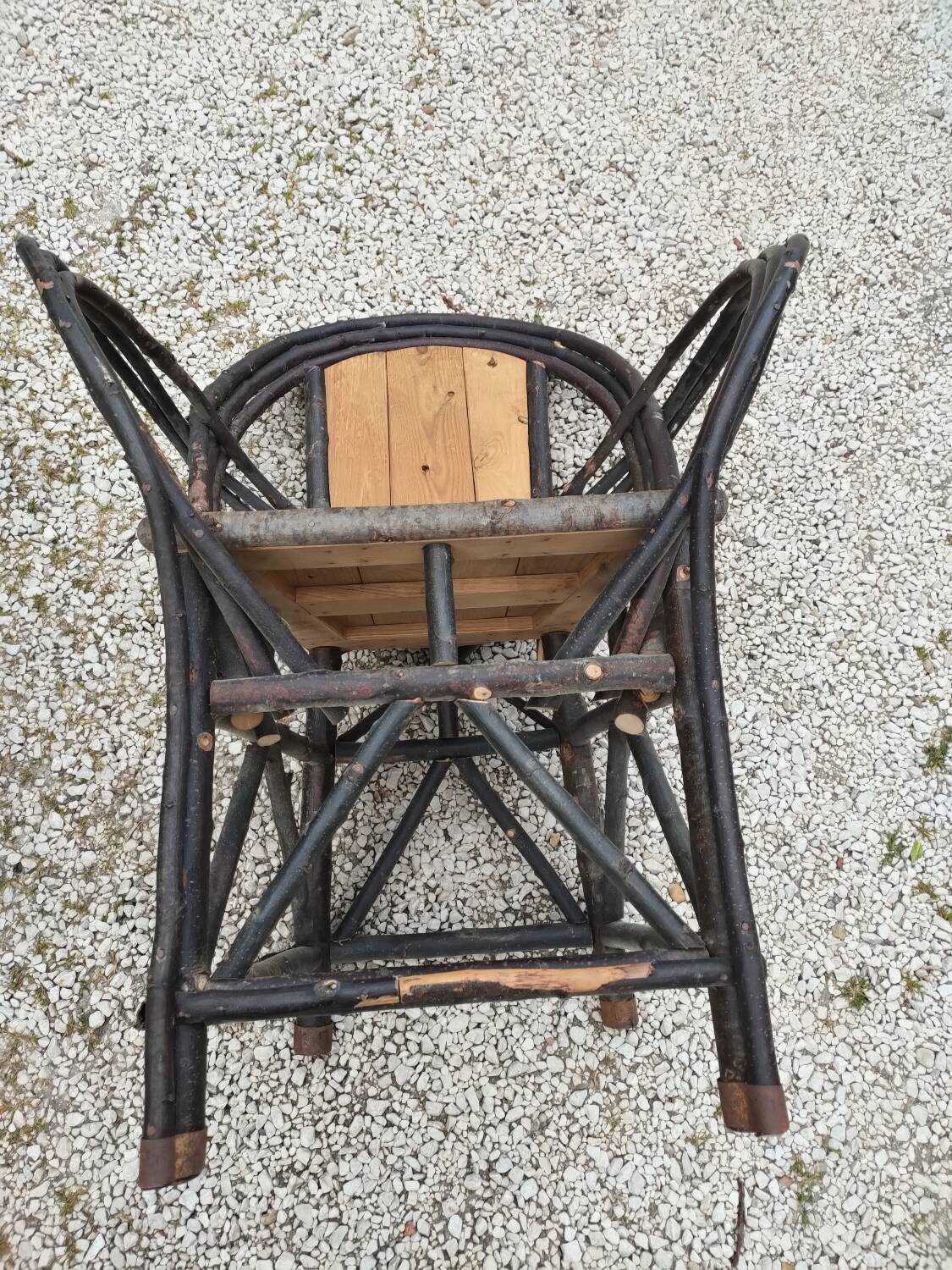 2 armchairs by Christian Astuguevieille, organic brutalist design.